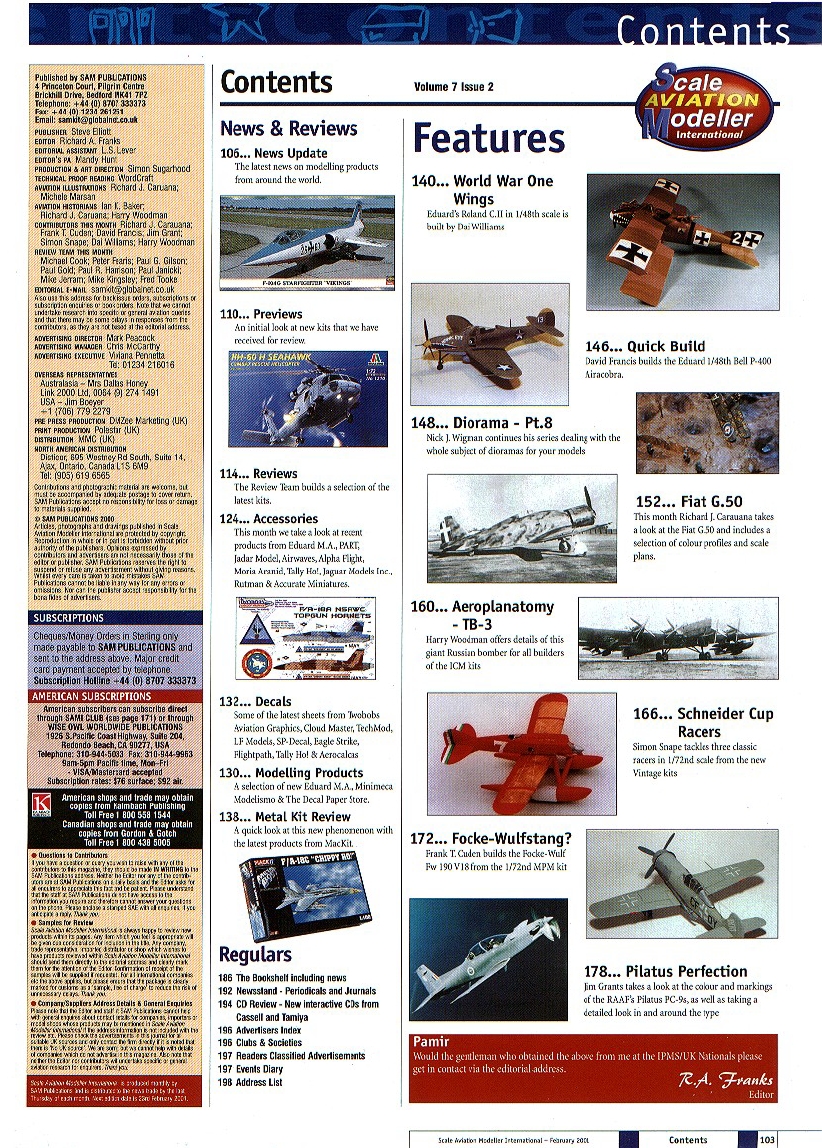 Scale Aviation Modeller International 2001-02